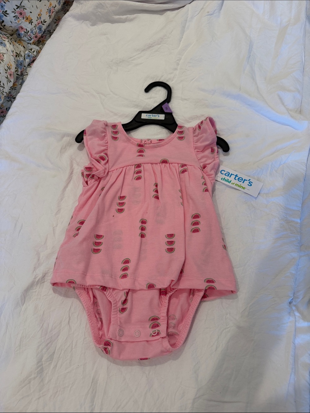 Carter's Pink Watermelon-Print Baby One-Piece